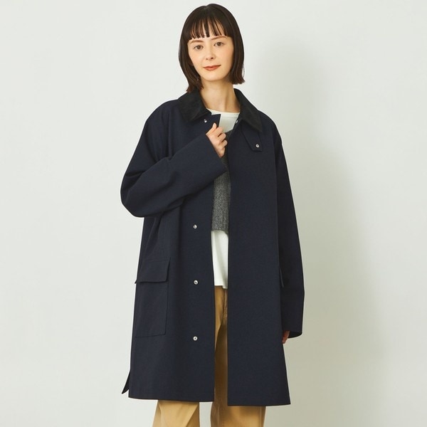 【美品】マッキントッシュフィロソフィー リネン ステンカラーコート 春夏 S マッキントッシュ フィロソフィー春夏『名門 エンブレム社 アイ