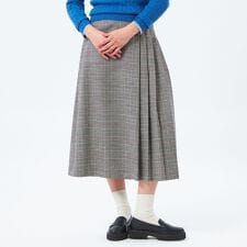 マッキントッシュ フィロソフィー(MACKINTOSH PHILOSOPHY)のサイドプリーツチェックツイードスカート