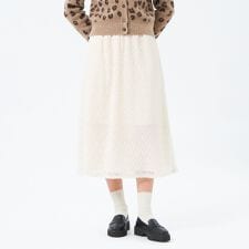 マッキントッシュ フィロソフィー(MACKINTOSH PHILOSOPHY)のフラワーレースフレアスカート