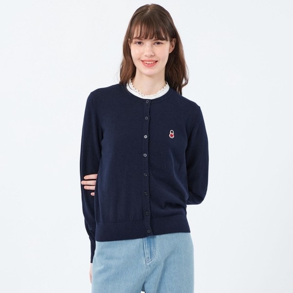 一部店舗限定】ウールミックスニットカーディガン | ブルー