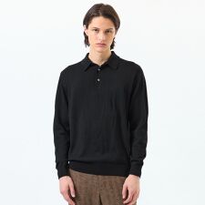 ハイゲージ天竺 ニットポロ