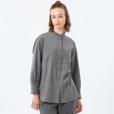 ウールトロバンドカラーシャツ