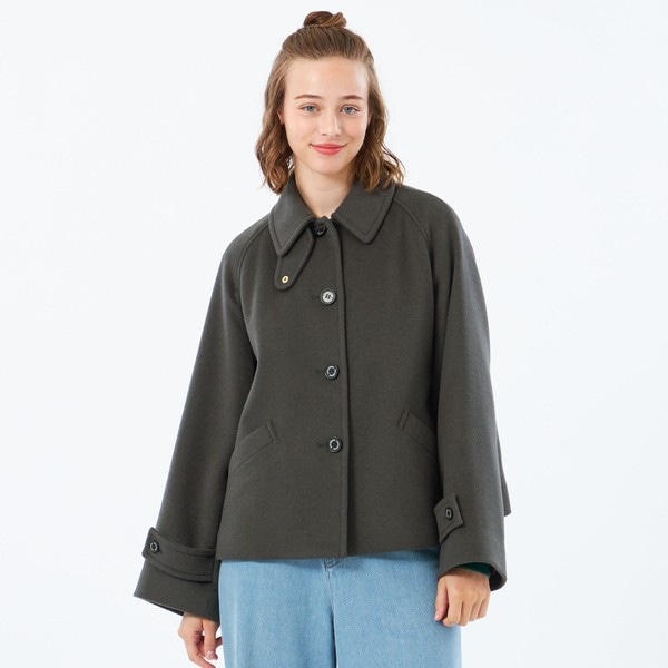 ブルーレーベルクレストブリッジ　メルトンショートダッフルコート　ネイビー　40 ツイルメルトンショートダッフルコート | ブルーレーベル