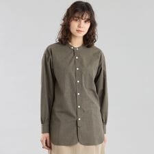 GREY LABEL シャンブレーバンドカラーシャツ