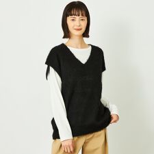 GREY LABEL モヘアミックスVネックベスト