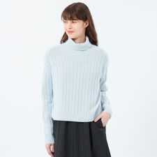 ウールカシミヤハイネックニット