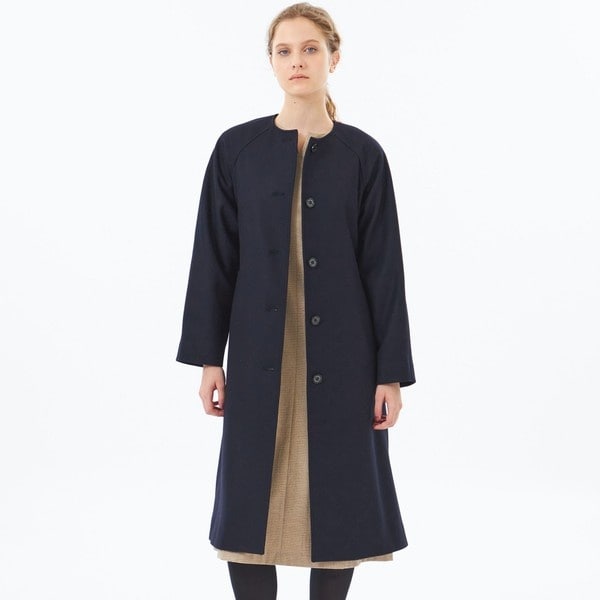 取扱店舗限定】クレストブリッジチェックリバーポリウールケープコート