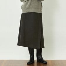 マッキントッシュ フィロソフィー(MACKINTOSH PHILOSOPHY)のGREY LABEL ウールフラノラップスカート