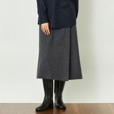 マッキントッシュ フィロソフィー(MACKINTOSH PHILOSOPHY)のGREY LABEL ウールフラノラップスカート