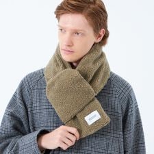 タフタ×ボア リバーシブルダウンマフラー with TAION