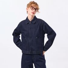 フライフロントデニムブルゾン