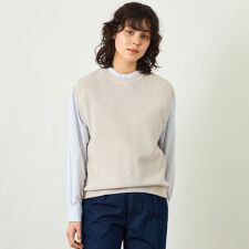 【GREY LABEL】ファインコットンニットベスト