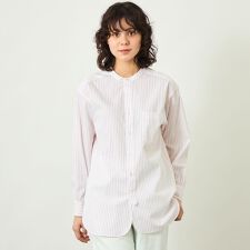 【GREY LABEL】バンドカラーパターンドシャツ