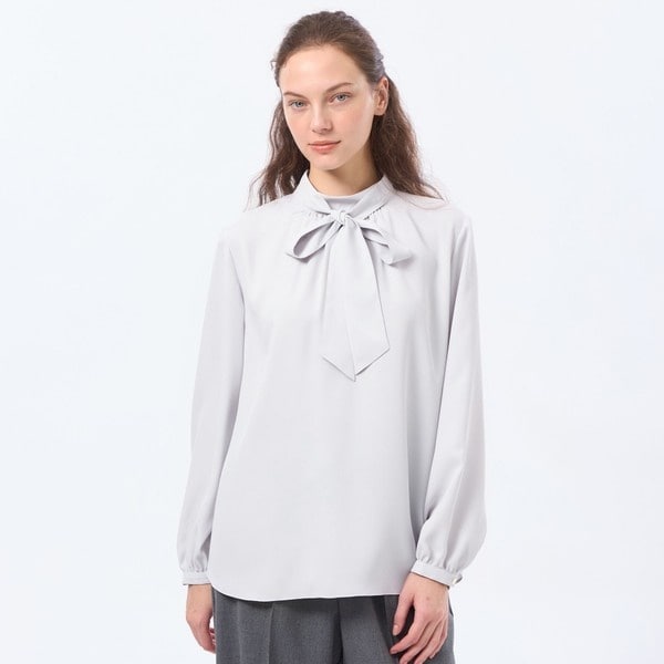 【LEE4月号/蛯原友里さん着用】アムンゼンボウタイブラウス