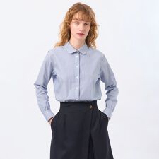 ラウンドカラーベーシックシャツ