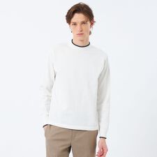 12G プレーティング天竺 ライン入りモックネック