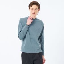 12G プレーティング天竺 ライン入りモックネック