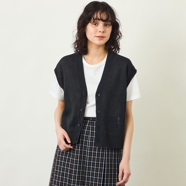 GREY LABEL ペーパーヤーンニットベスト
