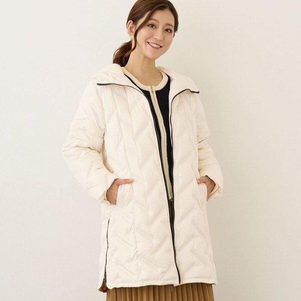 エンボス加工 シームレスダウン ロングコート／タフタ | ニコル