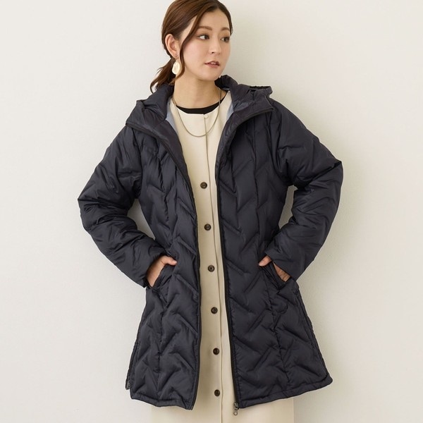 エンボス加工 シームレスダウン ロングコート／タフタ | ニコル