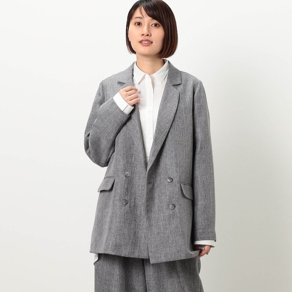 NOBLE 洗える　フォギーシアーVカラーショートブルゾン 洗える】フォギーシアーVカラーショートブルゾン | ノーブル