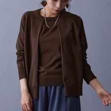 レイヤードニットプルオーバー