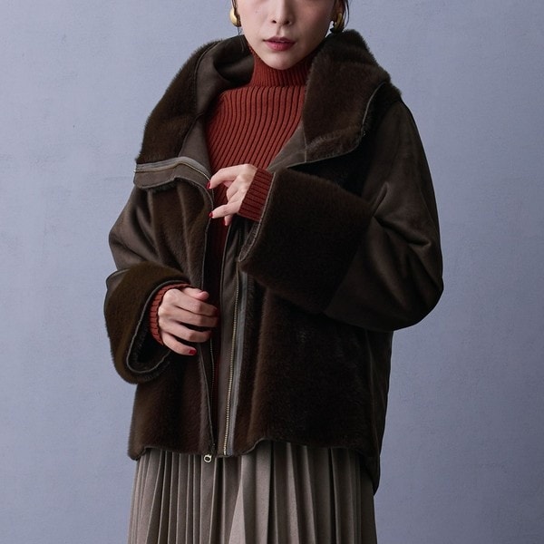 エンボス加工 シームレスダウン ロングコート／タフタ | ニコル