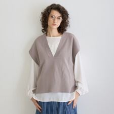 【セットアイテム】ジレ×ブラウス