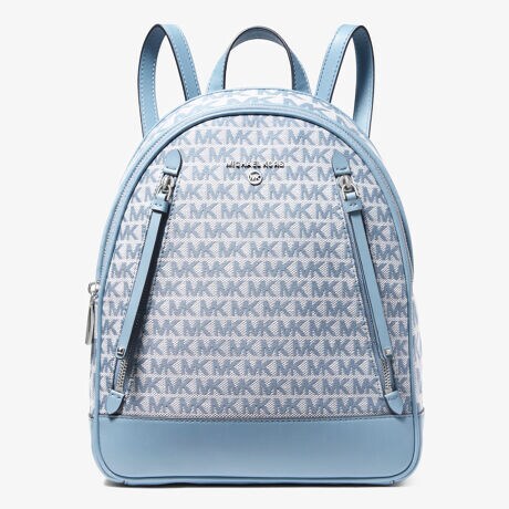 MICHAEL KORS マイケルコース MK総柄リュック ネイビー＆ホワイト  
