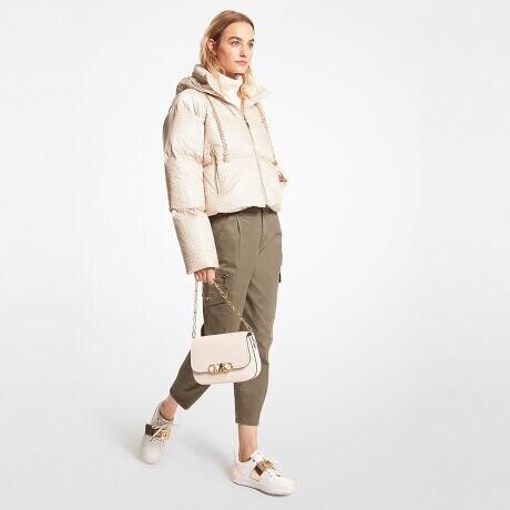 Michael Kors マイケルコース ムートン ジップアップベスト（ブロック 