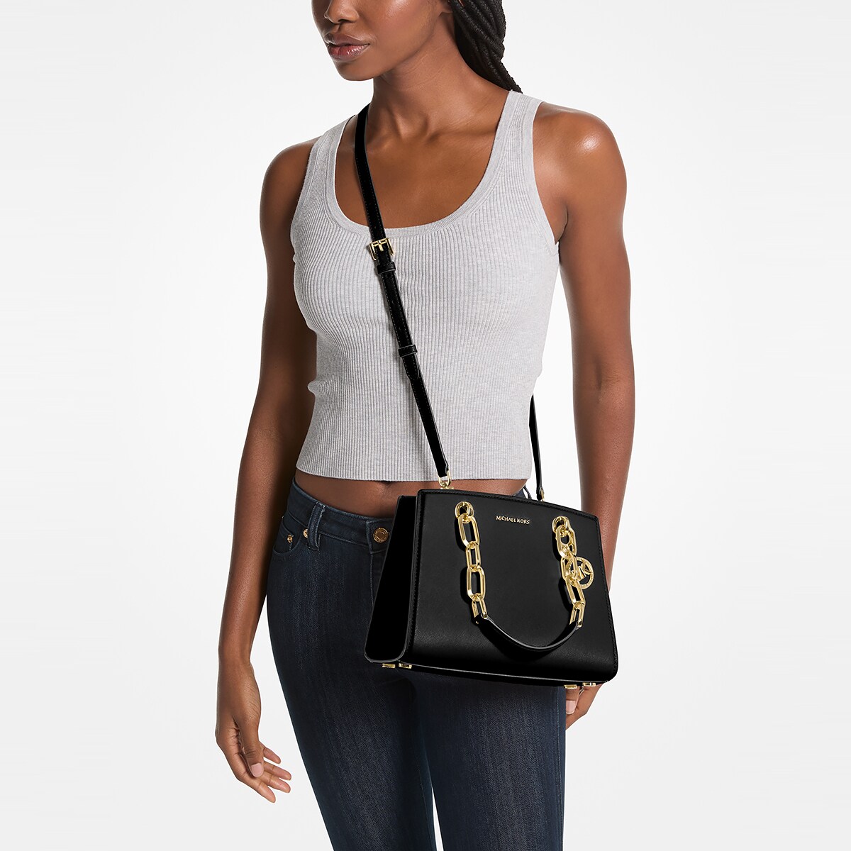 CYNTHIA レザー サッチェル スモール | マイケル・コース(Michael Kors