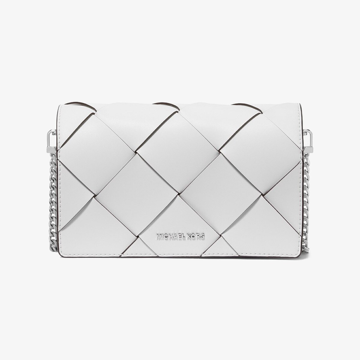 JET SET ウーヴン レザー フラップ チェーン クロスボディ ミディアム