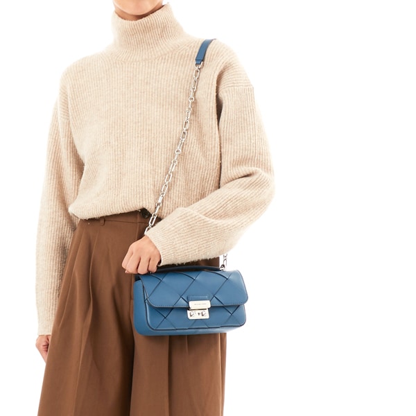 TRIBECA キルト デニム ショルダー スモール | マイケル・コース