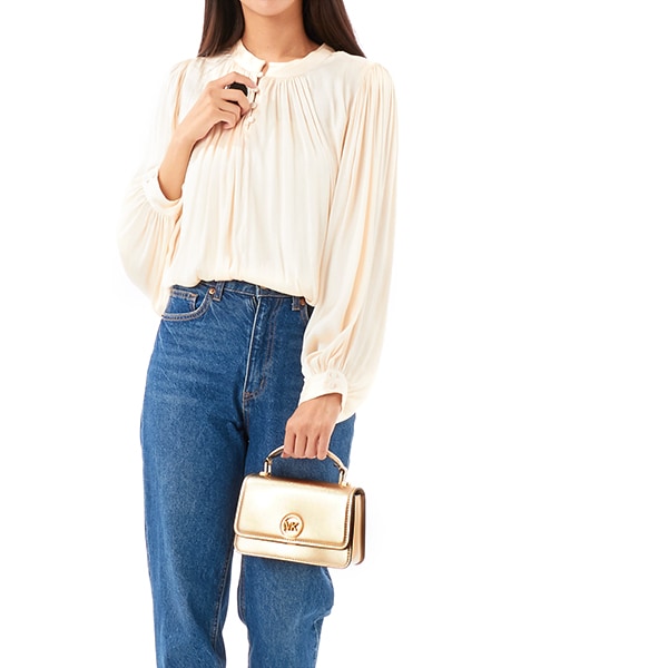 MIRELLA トップジップ ショッパートート クロスボディ スモール