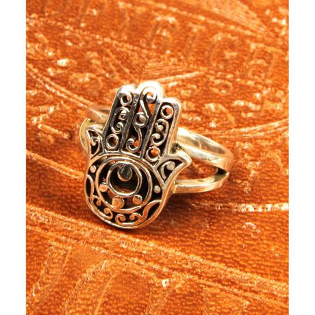 フランスのデザインリング】シルバー925 ハムサハンドリング10号  