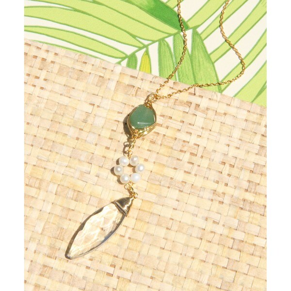 Potter ファッション アガット k10 SV アベンチュリン ネックレス