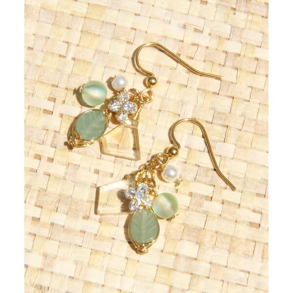 5月誕生石】アベンチュリン天然石ミックスピアス | マルイウェブチャネル