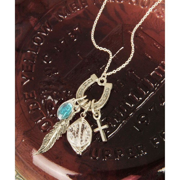 アンティーク　パーツ　メダイネックレス 奇跡のメダイ】メダイ×クリスタルヒヅメネックレス（スターリング