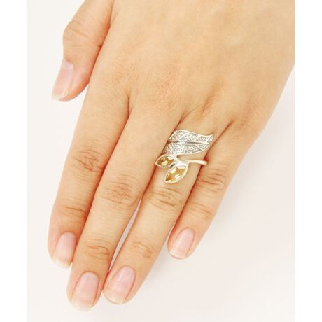 フランス買付１点もの シトリン葉っぱリング ワイスチャーム Wythecharm ファッション通販 マルイウェブチャネル