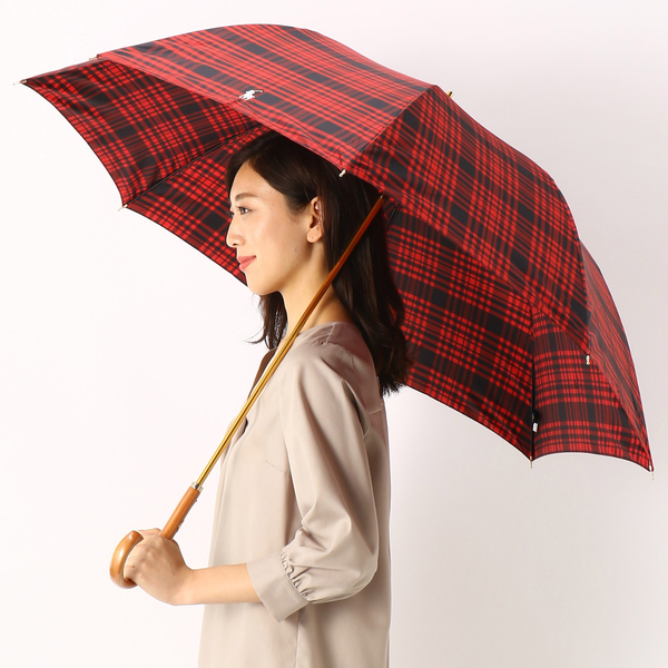 雨傘（長傘）【日本製/大寸/グラス骨】チェック（レディース） | ポロ 