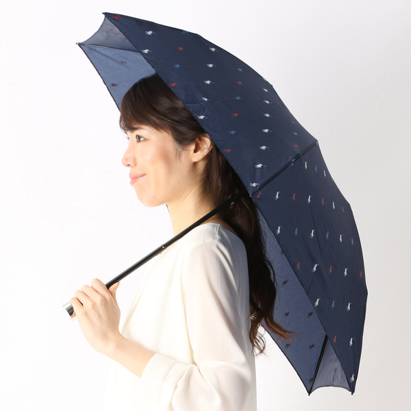 雨傘（３つ折り/折りたたみ/ミニ）【軽量/UV加工/吸水ケース付き】PP 