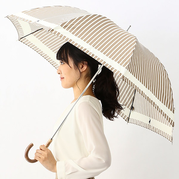 雨傘（長傘）【耐風／グラス骨】ストライプ（レディース） | ポロ 