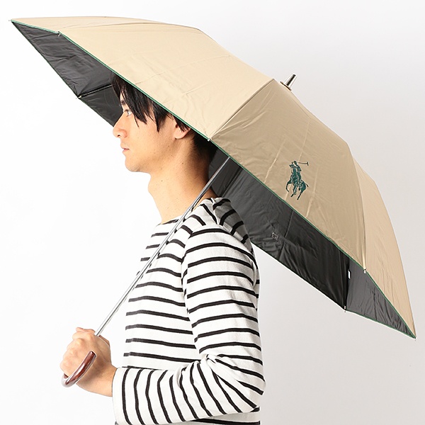 日傘（2段折り畳み／晴雨兼用／楽々開閉）【遮光＆UV遮蔽99％／遮熱 