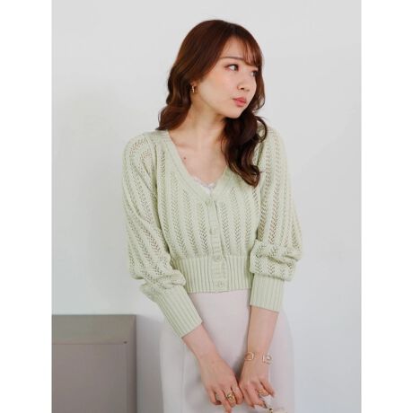 透かし編みショートカーディガン リップサービス Lipservice ファッション通販 マルイウェブチャネル