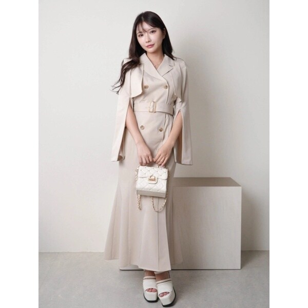 スリットスリーブトレンチマーメイドワンピース | リップ