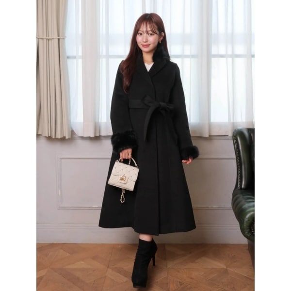 新品　定価24,970円　プロポーション　ビックカラーハーフコート　ブラック ビッグカラーハーフコート 24AW | プロポーション ボディ