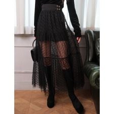 リップサービス(LIPSERVICE)の2wayショーパン付チュールフレアスカート