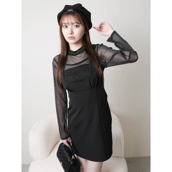 LIP SERVICE チェックジャガードアンサンブルニットワンピース　試着のみ LIP SERVICE チェックジャガードアンサンブルニットワンピース