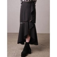 リップサービス(LIPSERVICE)のシアーラインラッフルロングスカート