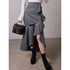 リップサービス(LIPSERVICE)のシアーラインラッフルロングスカート